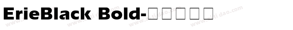 ErieBlack Bold字体转换